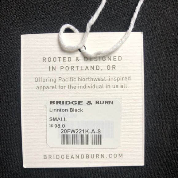 New! Bridge & Burn Linnton Crew Sweatshirt in Black - Small - Picture 5 of 6